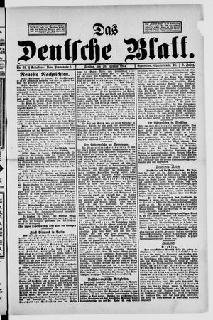 Das deutsche Blatt vom 26.01.1894