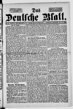 Das deutsche Blatt vom 28.01.1894