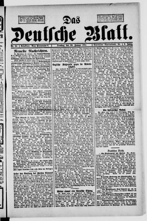 Das deutsche Blatt on Jan 30, 1894