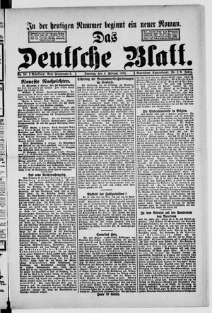 Das deutsche Blatt vom 04.02.1894
