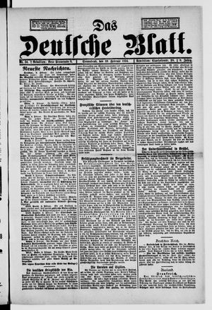 Das deutsche Blatt vom 10.02.1894