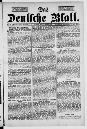 Das deutsche Blatt vom 11.02.1894