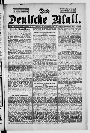 Das deutsche Blatt vom 15.02.1894