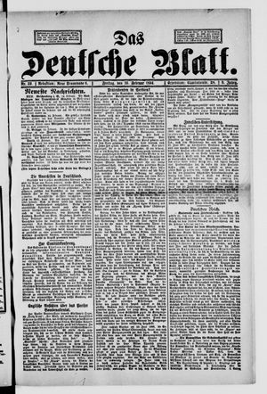 Das deutsche Blatt on Feb 16, 1894