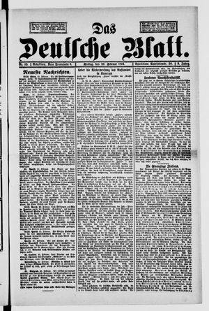 Das deutsche Blatt vom 23.02.1894