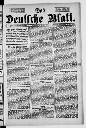 Das deutsche Blatt on Mar 8, 1894