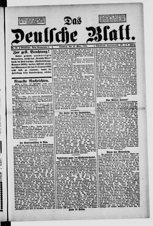 Das deutsche Blatt vom 11.03.1894