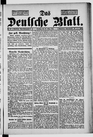 Das deutsche Blatt vom 13.03.1894