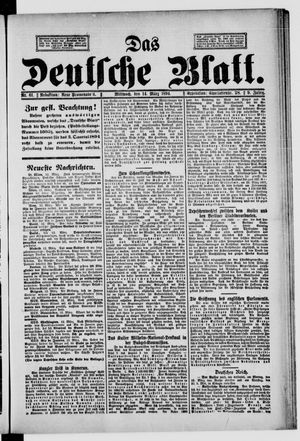 Das deutsche Blatt vom 14.03.1894