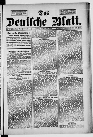 Das deutsche Blatt on Mar 16, 1894