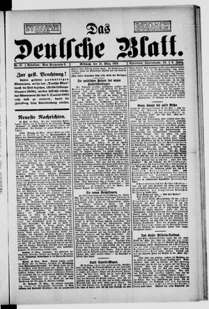 Das deutsche Blatt on Mar 21, 1894