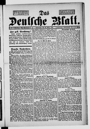 Das deutsche Blatt vom 22.03.1894