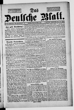 Das deutsche Blatt vom 25.03.1894