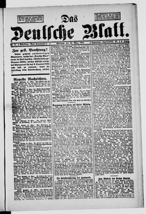 Das deutsche Blatt on Mar 28, 1894
