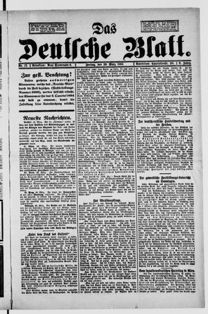 Das deutsche Blatt vom 30.03.1894