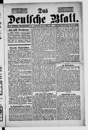 Das deutsche Blatt on Mar 31, 1894