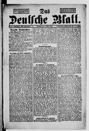 Das deutsche Blatt on Apr 1, 1894