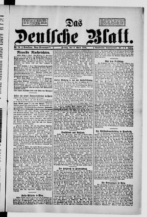 Das deutsche Blatt vom 06.04.1894