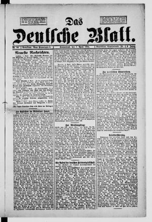 Das deutsche Blatt vom 07.04.1894