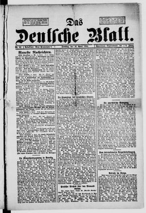 Das deutsche Blatt on Apr 10, 1894