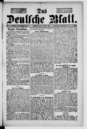 Das deutsche Blatt vom 11.04.1894