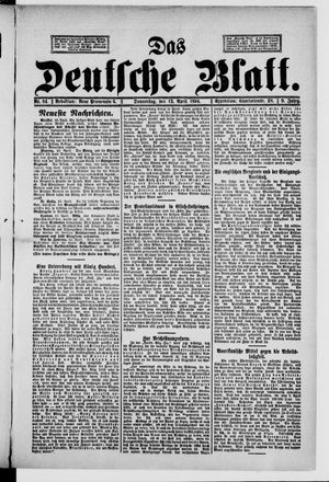 Das deutsche Blatt vom 12.04.1894