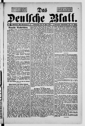 Das deutsche Blatt vom 14.04.1894