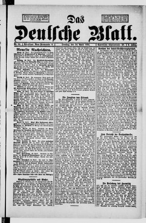 Das deutsche Blatt vom 24.04.1894