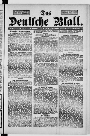 Das deutsche Blatt vom 28.04.1894