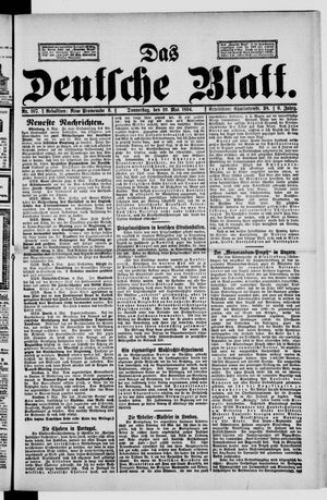 Das deutsche Blatt on May 10, 1894