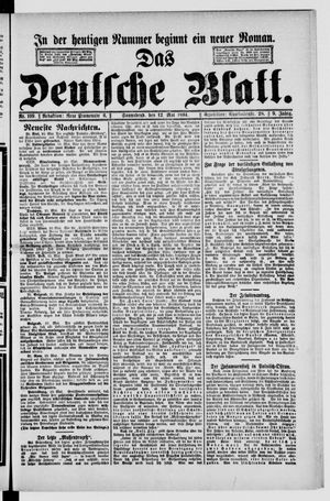 Das deutsche Blatt vom 12.05.1894