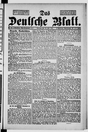 Das deutsche Blatt on May 20, 1894