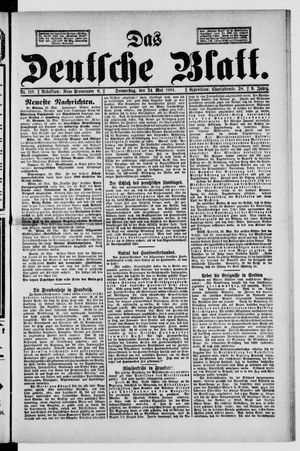 Das deutsche Blatt on May 24, 1894