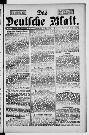 Das deutsche Blatt vom 27.05.1894