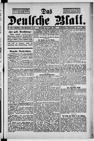 Das deutsche Blatt vom 06.06.1894