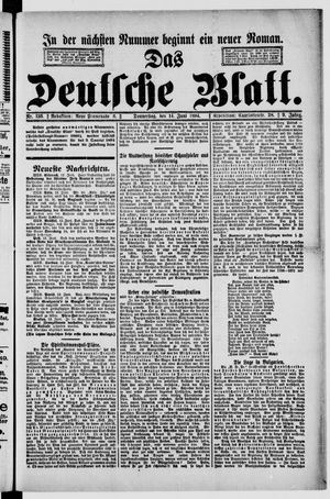 Das deutsche Blatt vom 14.06.1894