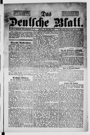 Das deutsche Blatt vom 29.06.1894
