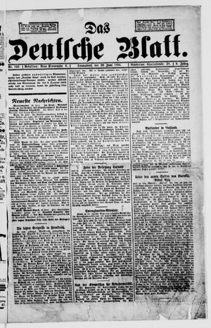 Das deutsche Blatt vom 30.06.1894