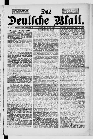 Das deutsche Blatt vom 03.07.1894