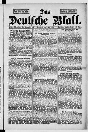 Das deutsche Blatt vom 07.07.1894