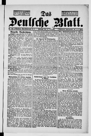 Das deutsche Blatt vom 11.07.1894