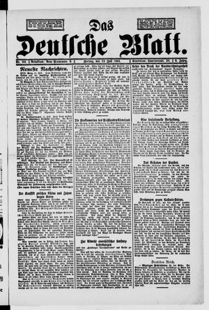 Das deutsche Blatt vom 13.07.1894