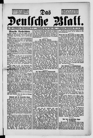 Das deutsche Blatt vom 14.07.1894