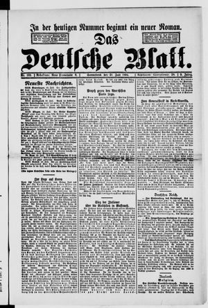 Das deutsche Blatt vom 21.07.1894