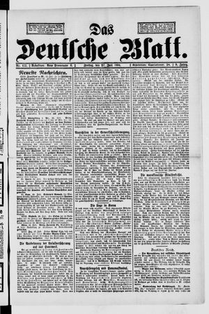Das deutsche Blatt vom 27.07.1894