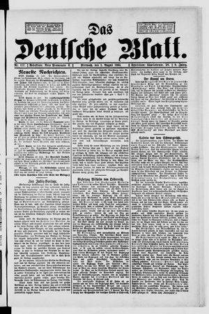 Das deutsche Blatt vom 01.08.1894