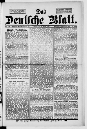Das deutsche Blatt vom 03.08.1894