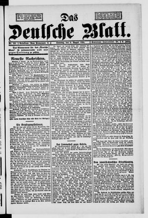 Das deutsche Blatt vom 05.08.1894