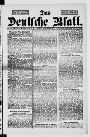 Das deutsche Blatt vom 08.08.1894