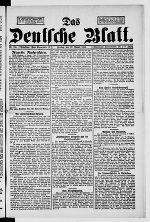 Das deutsche Blatt vom 10.08.1894